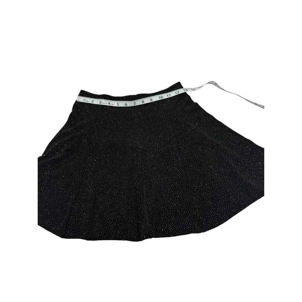 Vintage Betsey Johnson Women's Y2K 90s Black & Gold Glitter Mini Skirt Size S - Picture 4 of 6